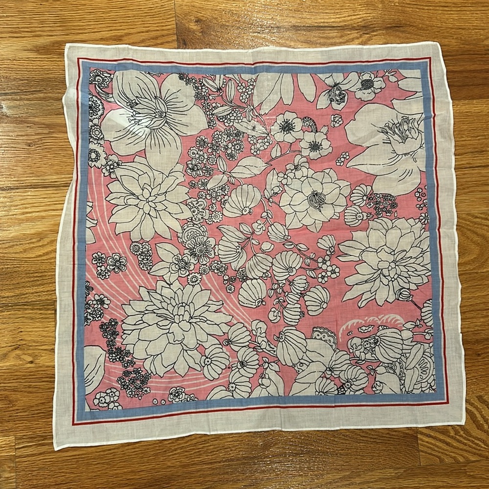 Floral Pink and blue Talbots Scarf